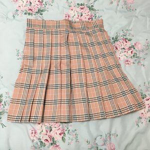 Pink Plaid Tennis Skirt NWOT